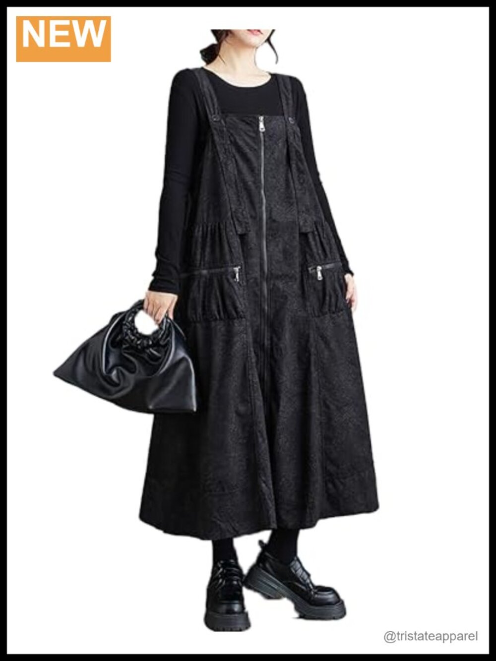 Women's Cotton Blend Sleeveless Dress Coat with Zipper and Pockets